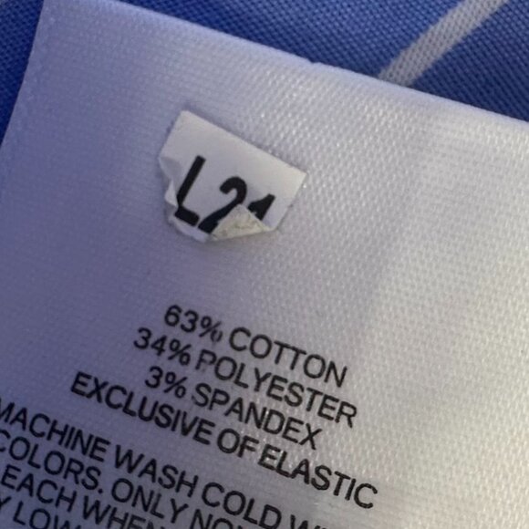 NEW! Express Cropped Peplum Top XL Striped Blue White Ruffled msrp: $54 Cotton - Picture 6 of 14